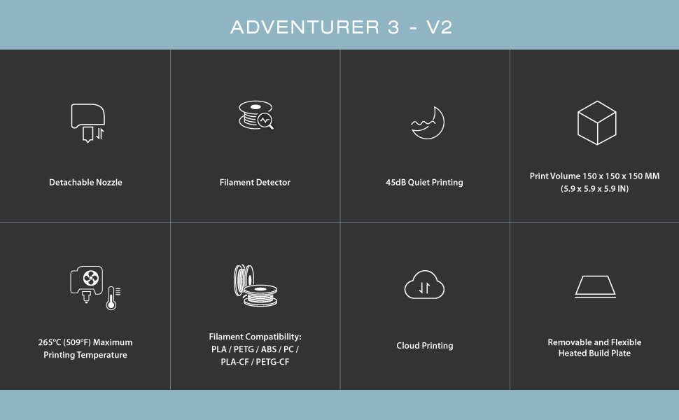 FlashForge Adventurer 3 3D Printer - Version 2
