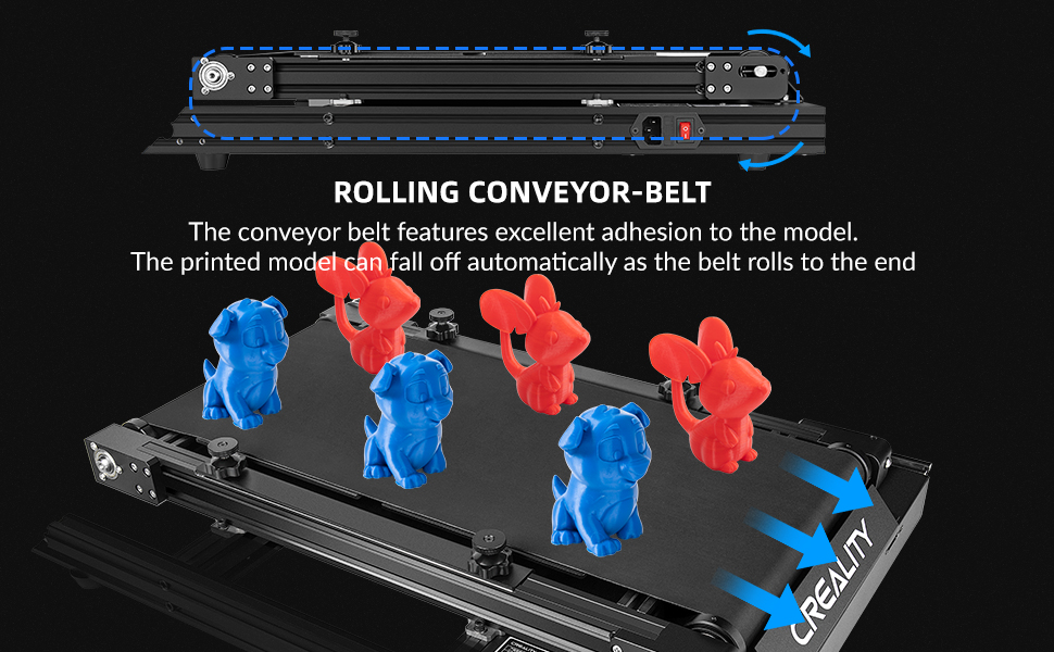 Rolling conveyor-belt
