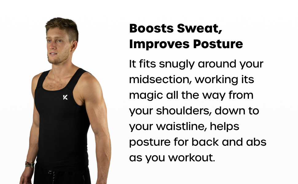 Boosts sweat, improves posture. Fits snugly and tones abs, waist, lower back