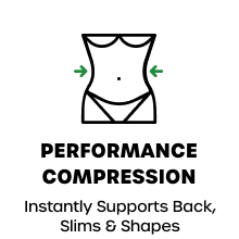 performance compression, Instantly supports, slims & shapes