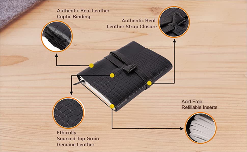 Real authentic leather ethically source acid free paper real leather strap