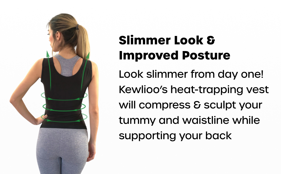Kewlioo zipper heat trapping vest