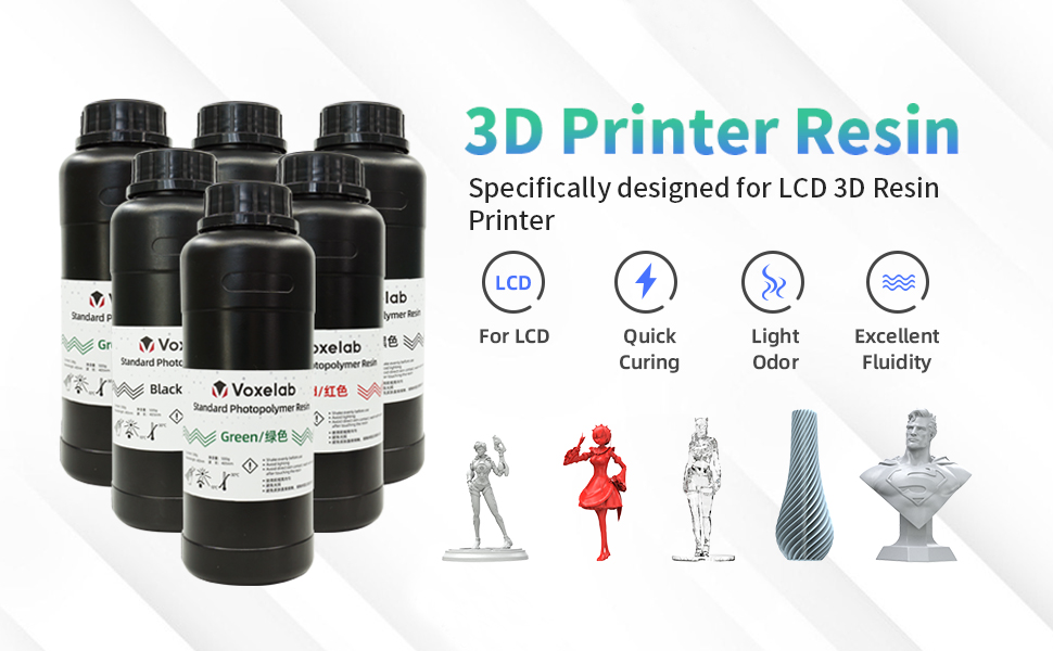 405nm SLA UV-Curing Resin with High Precision and Quick Curing  LCD 3D Printing