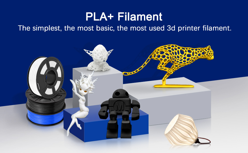 PLA 3D Printer Filament 1.75mm SUNLU PLA Filament PRO 1 kg Spool 1.75 PLA PLUS Black White Grey Blue