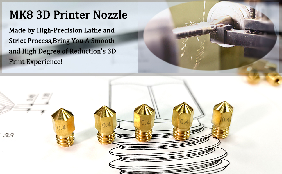 MK8 3D Printer Nozzles