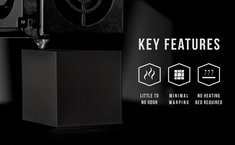 abs key features include strong and durable, easy to use and higher temperature resistance than pla