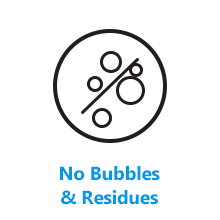 no bubbles