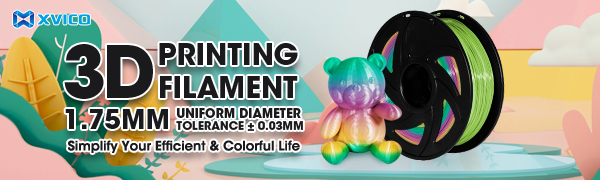 XVICO 3D printer filament PLA rainbow