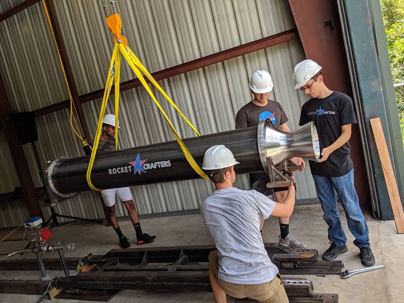 The 5,000 lbf engine is ten times more powerful than the laboratory tested engine