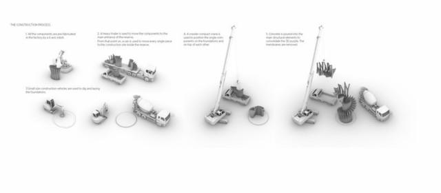  Manufactured in the factory and hoisted at the destination