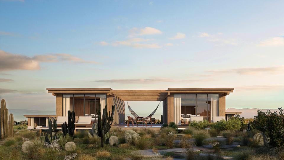 Rendering of the villa of Habitas Todos Santos