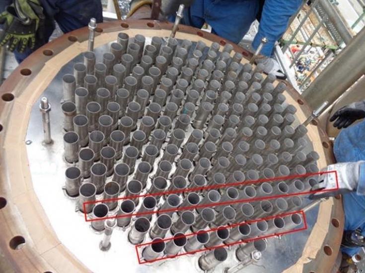 3D Metalforge 3D printed 20 individual tubes, showing installation on Shell's offshore heat exchanger