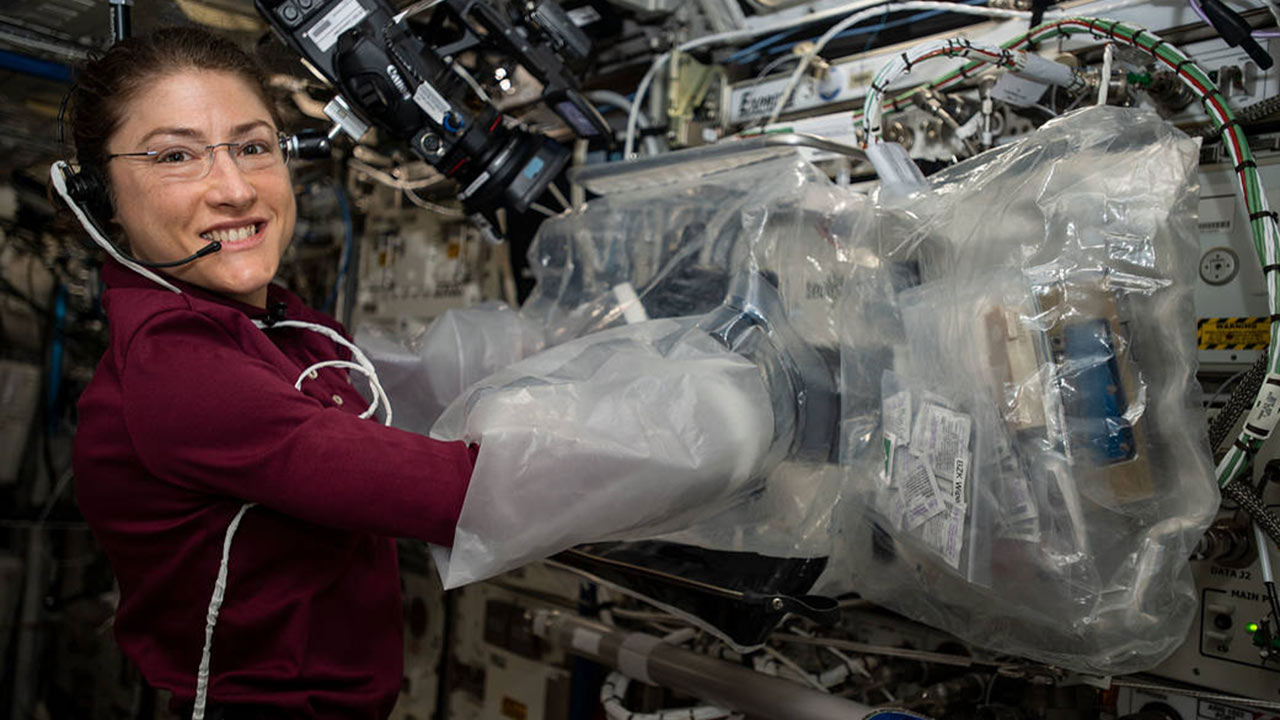 NASA astronaut Christina Koch launches new biofabrication facility to test its ability to print cells
