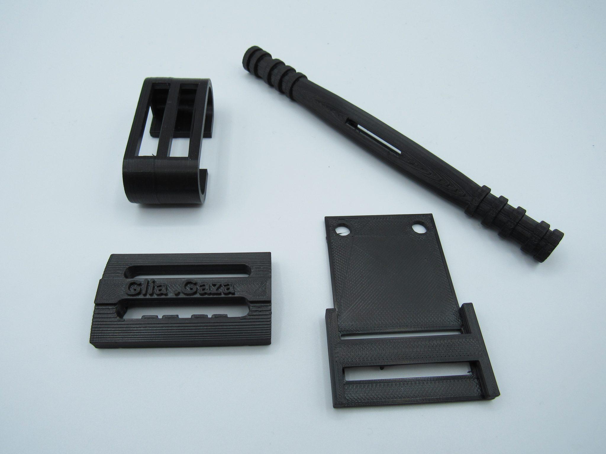 3D printed parts that make up a tourniquet